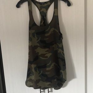Acrobat XS camo racerback silk tank
